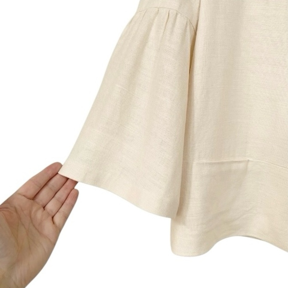 Banana Republic Cream 100% Linen Crop Jacket - Picture 6 of 8